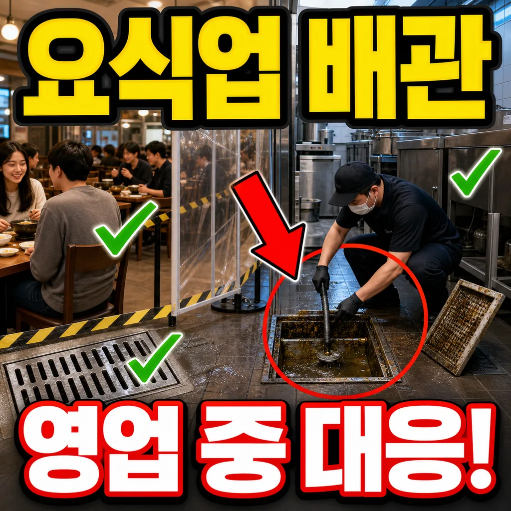 상가·요식업 배관 문제 관련 자주 묻는 7가지 질문 영업 중 대응법