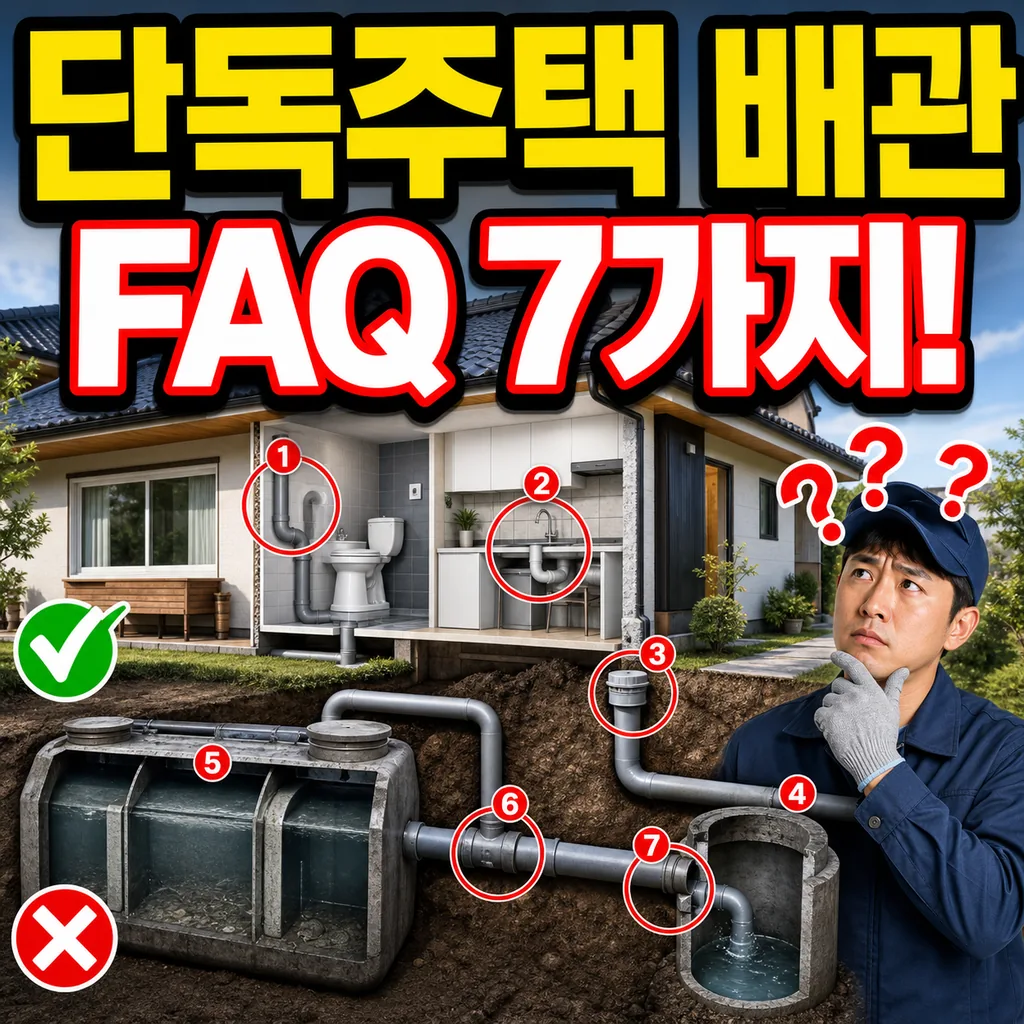 단독주택 배관 문제 관련 자주 묻는 7가지 질문 정화조·오수관 포함