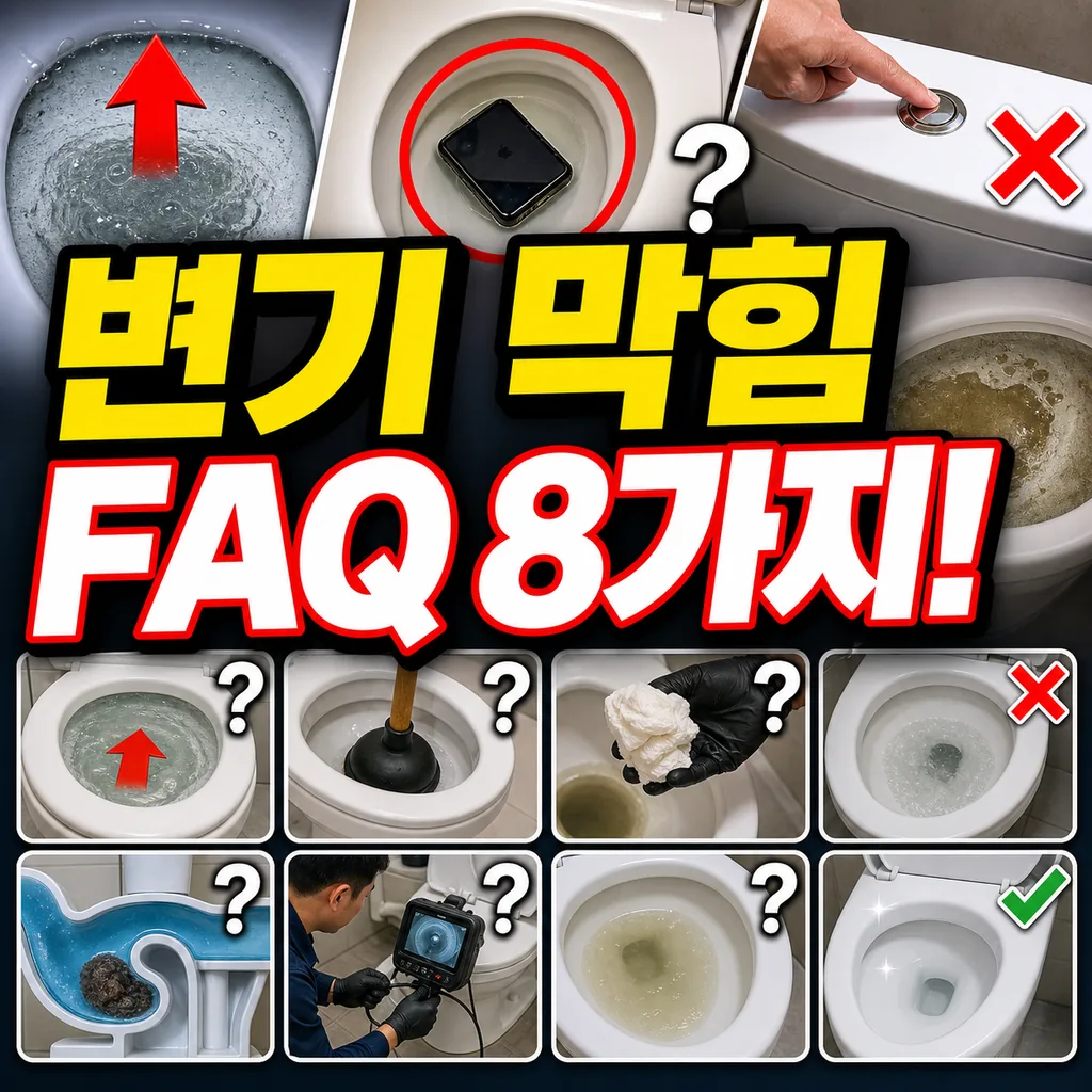 변기 막힘 시공 관련 자주 묻는 8가지 질문 증상별 대응법 정리