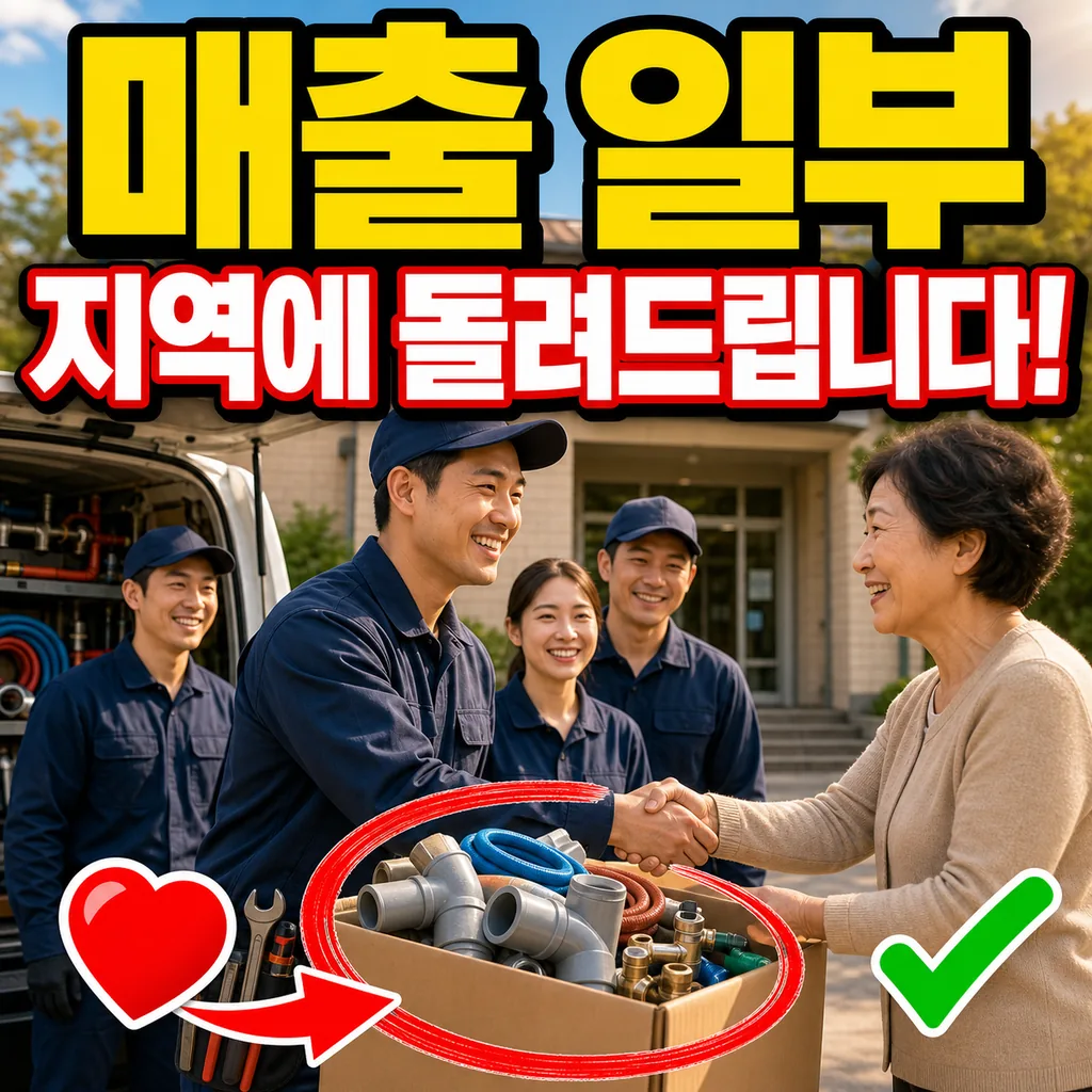 기부 원칙, 매출의 일부를 지역으로 되돌립니다