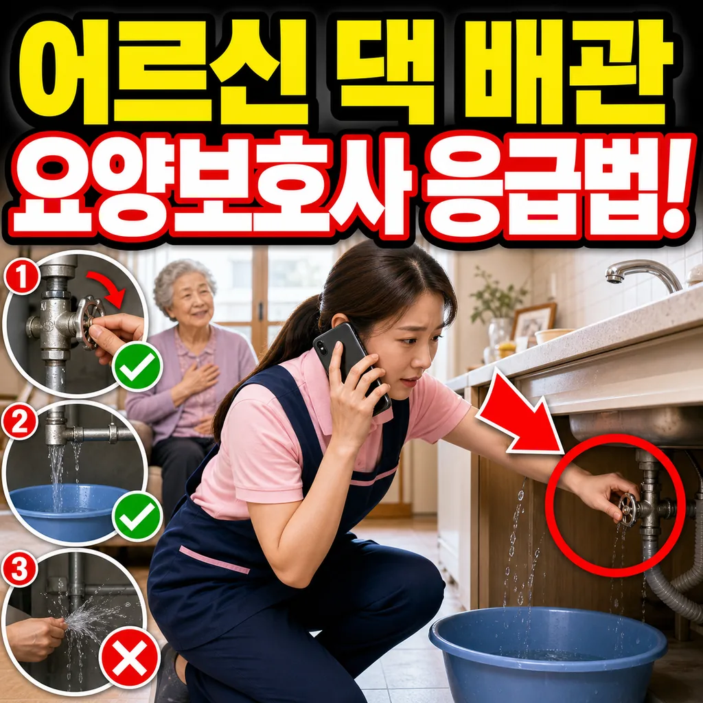 재가 요양보호사가 알아둔 어르신 댁 배관 응급 대처