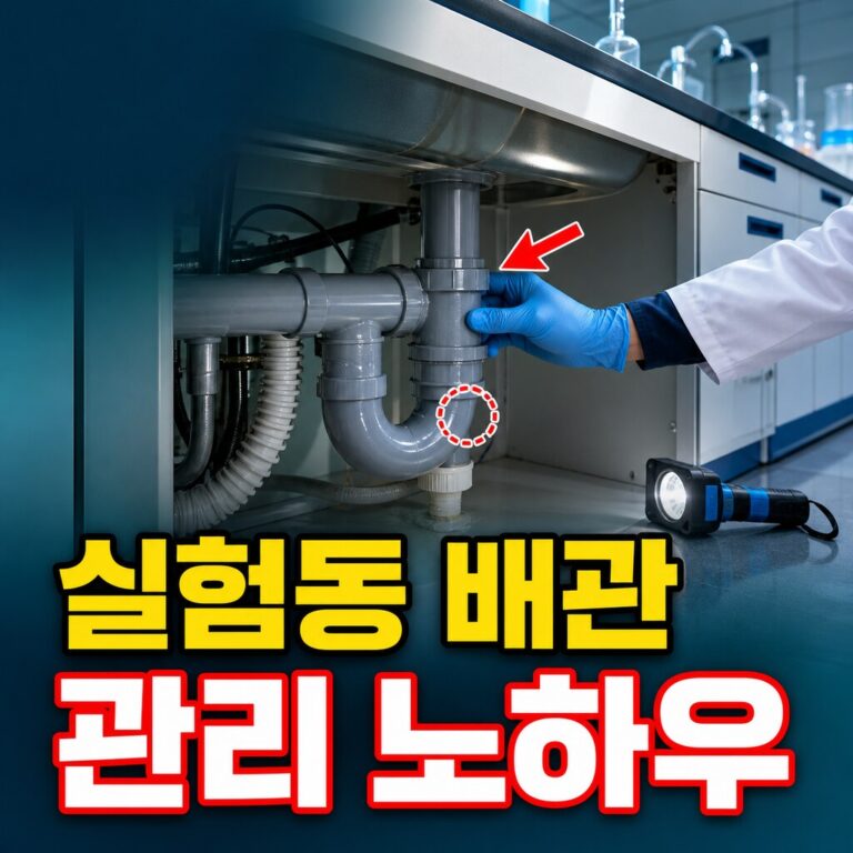 대학교 실험동을 담당하는 교수님의 배관 관리 노하우