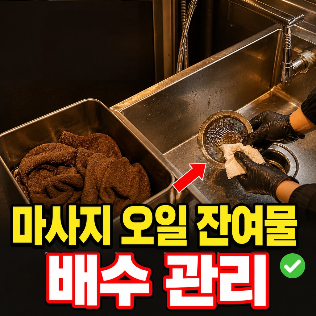 마사지샵 원장님의 오일 잔여물 배수 관리 이야기