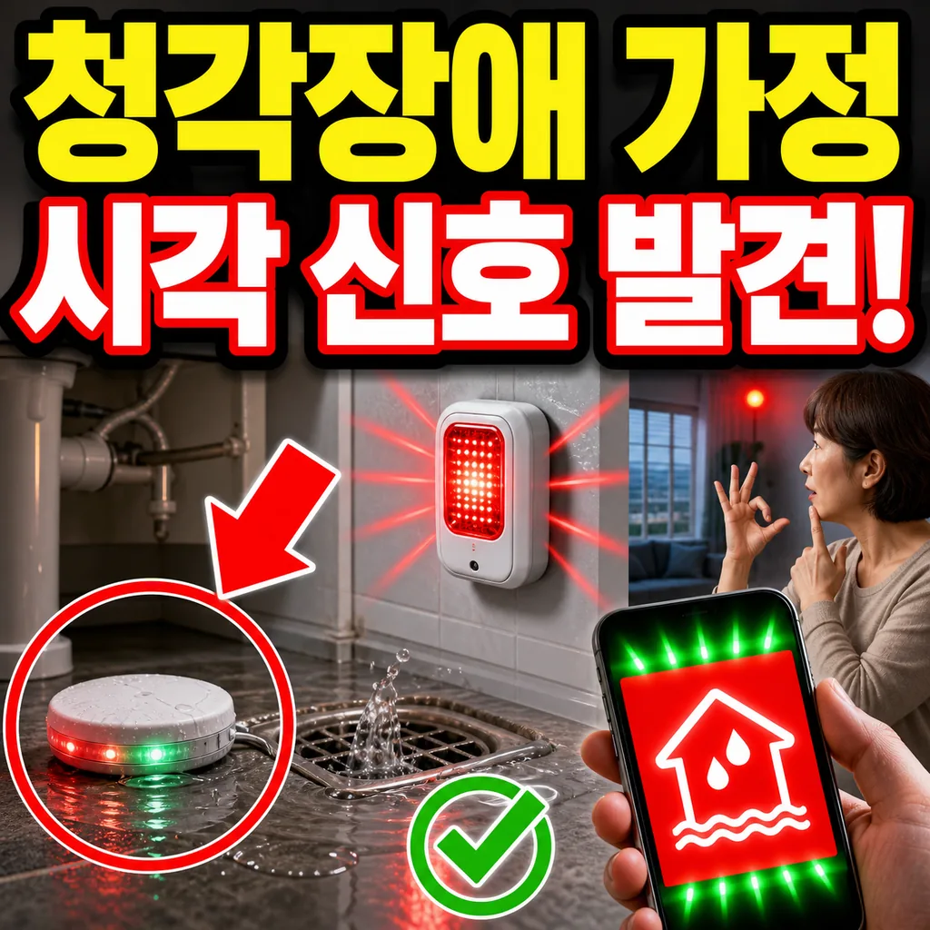 청각장애 가정, 배수 문제 시각 신호로 조기 발견