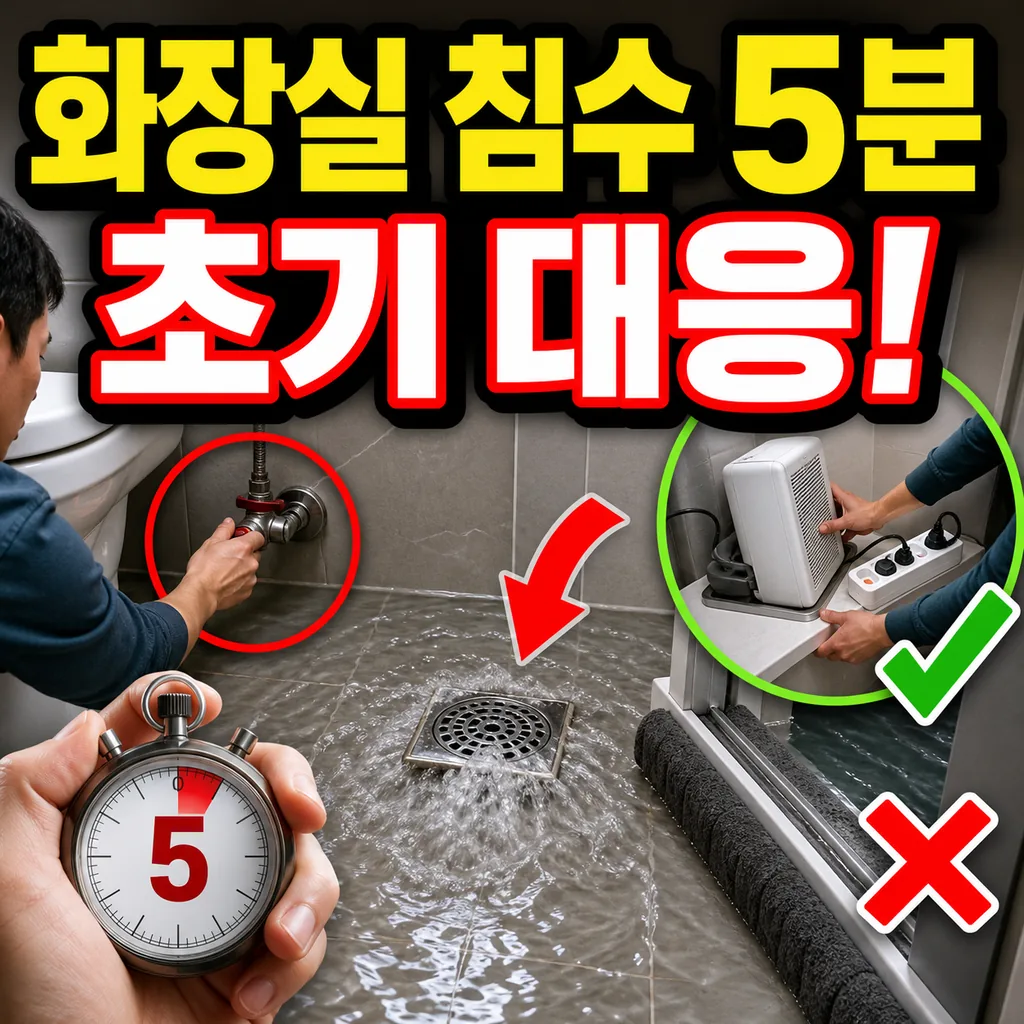 화장실 침수 5분 초기 대응 – 바닥에 물이 고이기 시작할 때