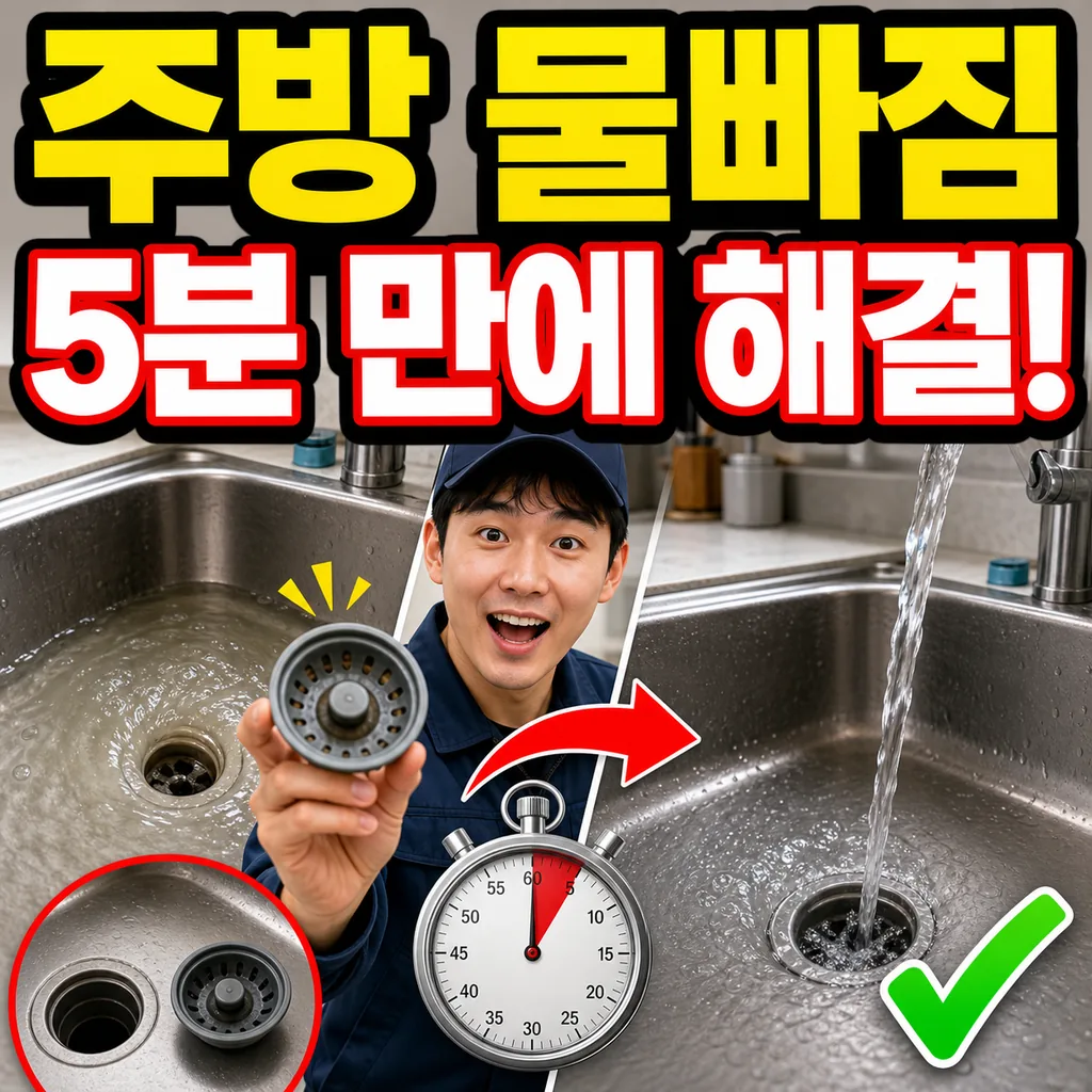 주방 물빠짐, 원인은 뜻밖의 5분짜리 문제였습니다