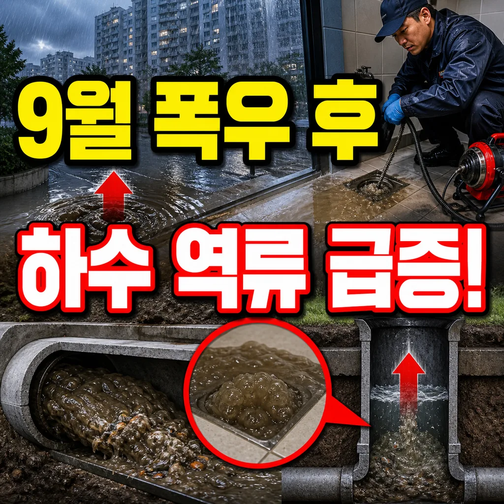 9월 폭우 후 하수 역류, 왜 이 시기에 잦은가