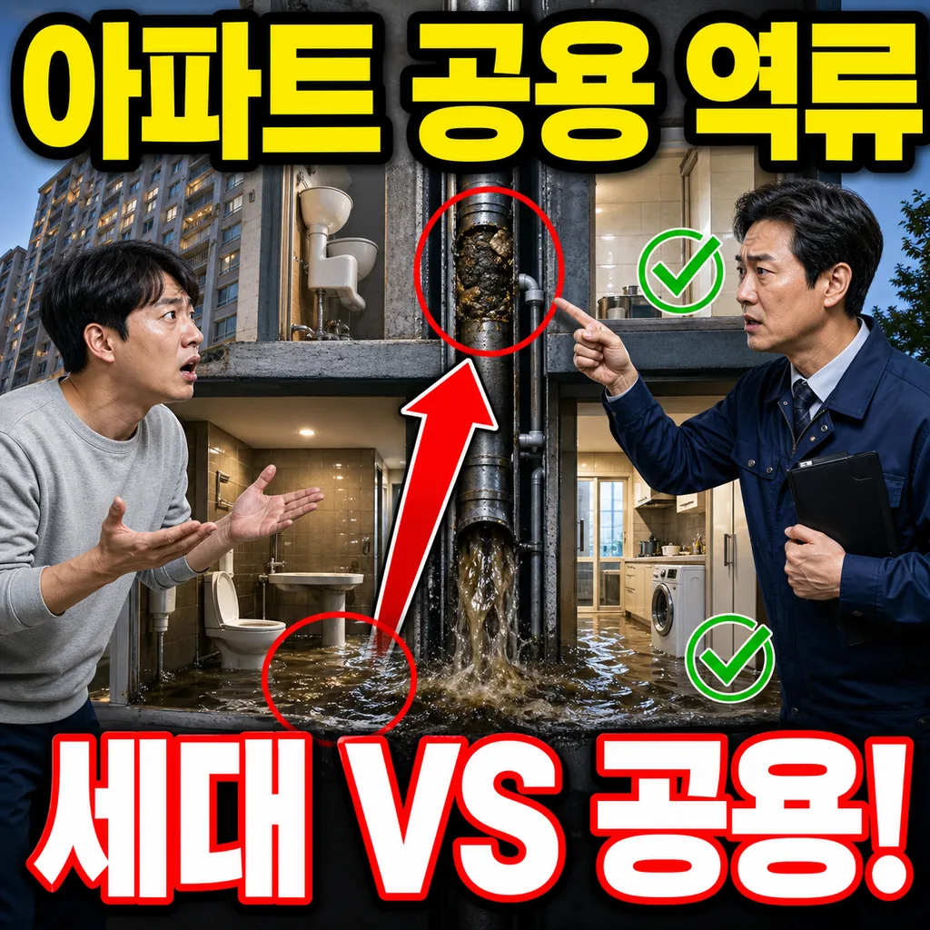 아파트 공용 배관 역류 · 세대 vs 공용 구분과 관리사무소 신고 절차