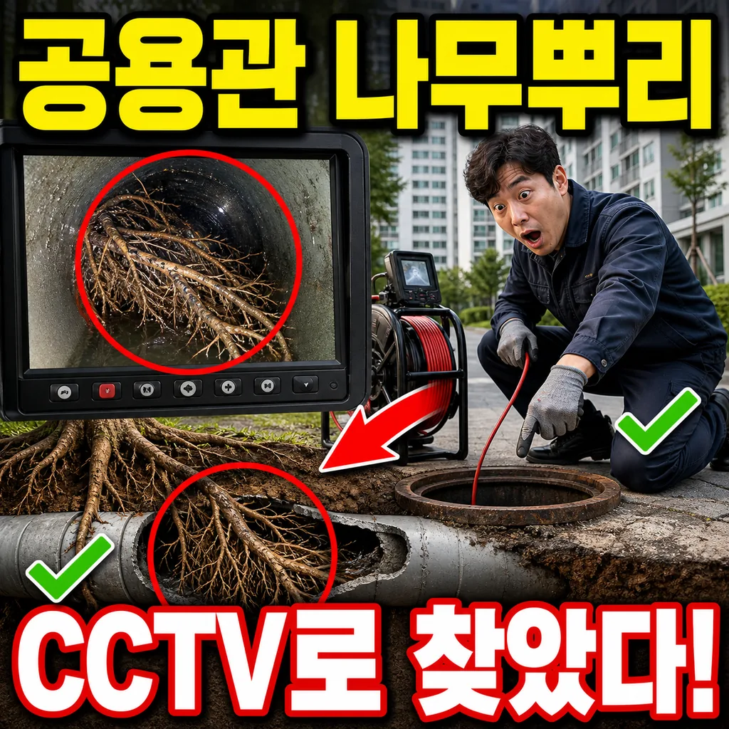 공용 하수관을 파고든 나무뿌리, CCTV로 찾고 절단으로 되돌린 하루