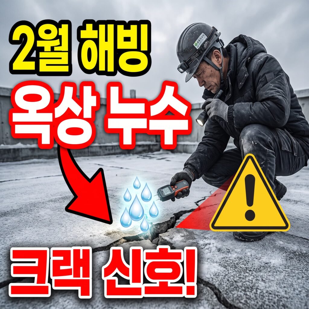 2월 해빙 후 옥상 누수, 겨울 크랙의 신호