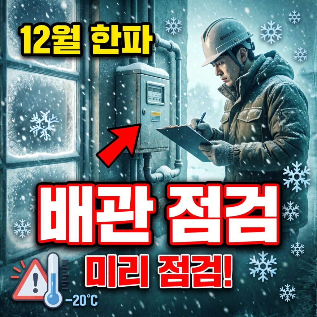 12월 첫 한파 대비 배관 점검 체크리스트