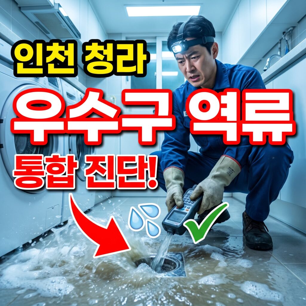 인천 서구 청라 신축 아파트 세탁실 우수구 역류 통합 진단 사례