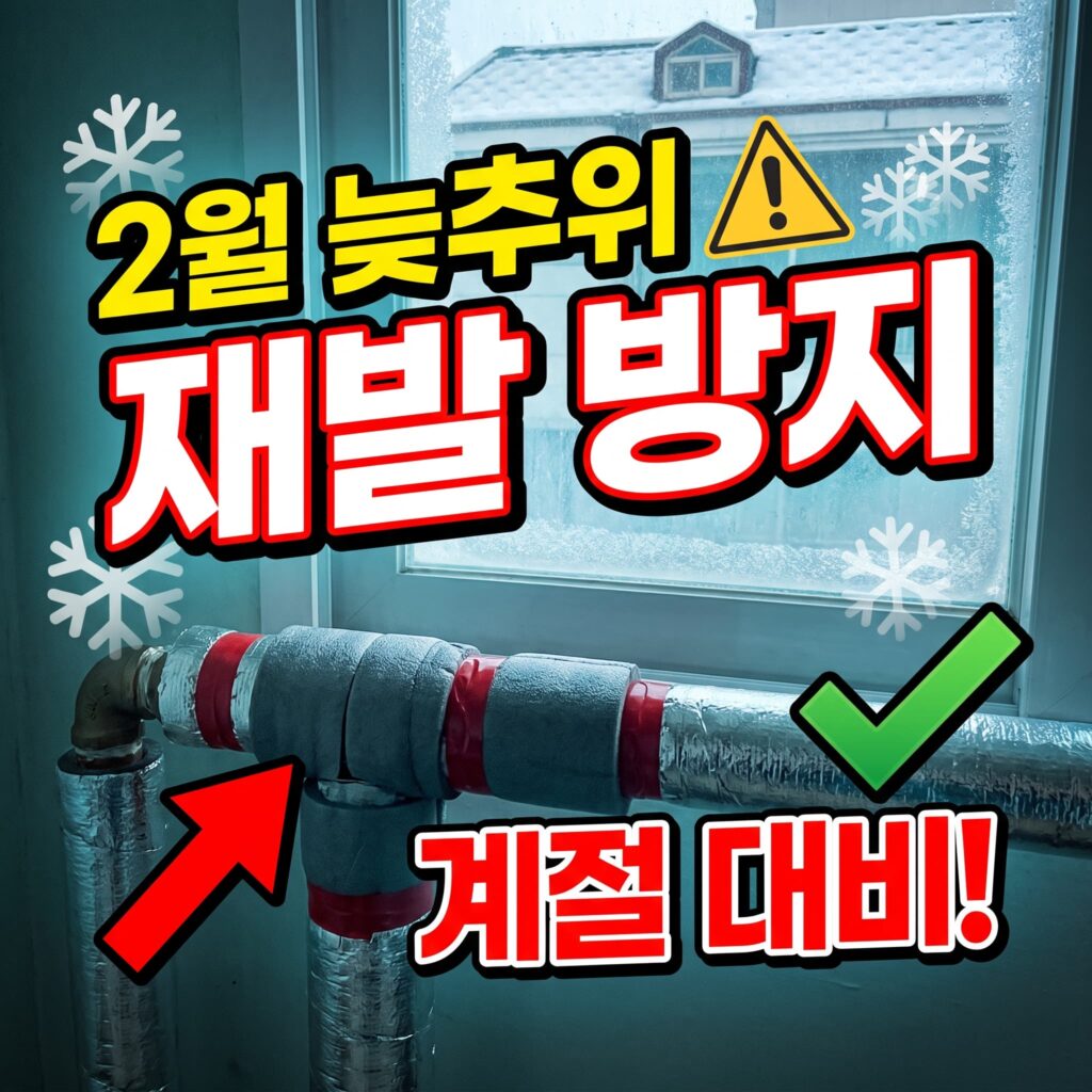 2월 늦추위 재발 동파 예방과 재발 방지 시공