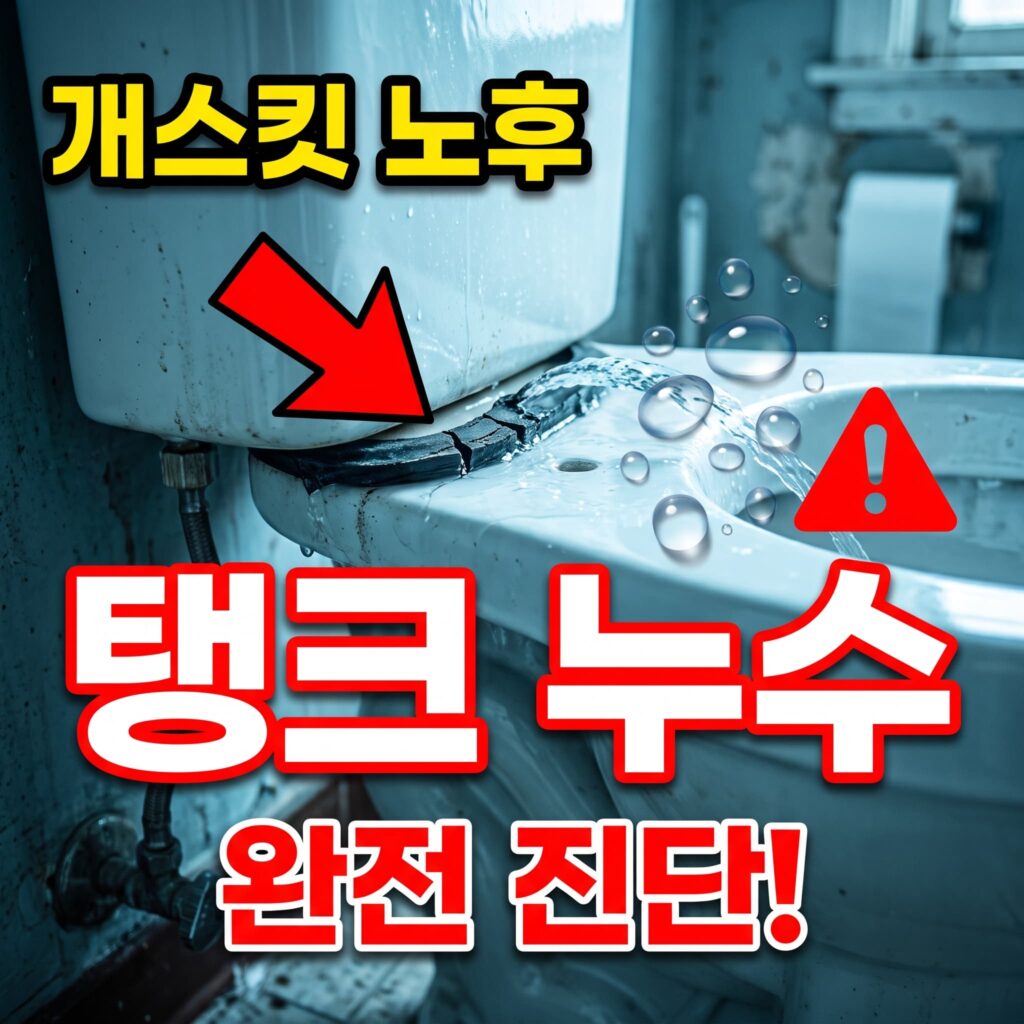 탱크와 도기 사이 누수 개스킷 경화 진단