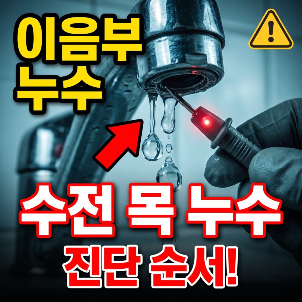 수전 목 이음부 누수 원인 진단 순서