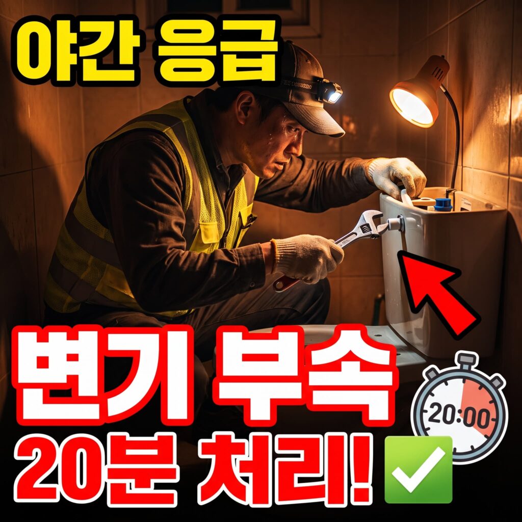 야간 응급 변기 부속 20분 처리 사례