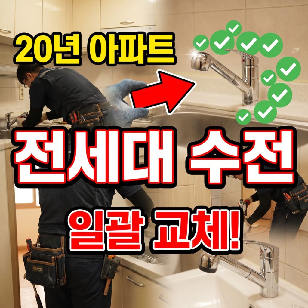 20년 노후 아파트 전 세대 수전 교체 사례