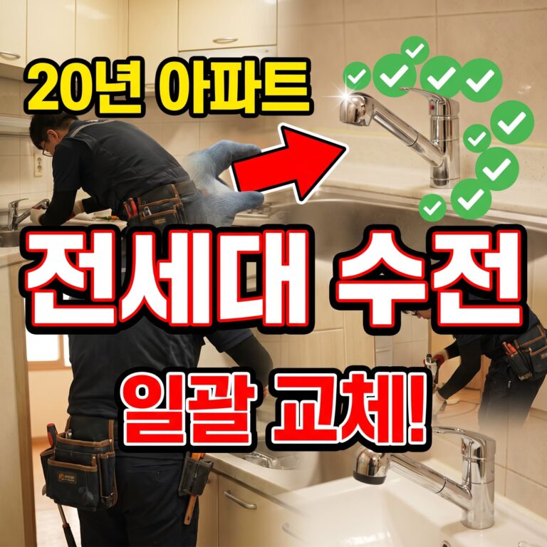 20년 노후 아파트 전 세대 수전 교체 사례