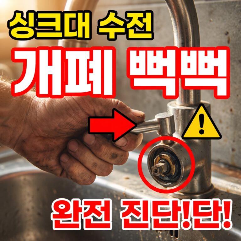 싱크대 수전 개폐 뻑뻑함·물 조절 불가 진단