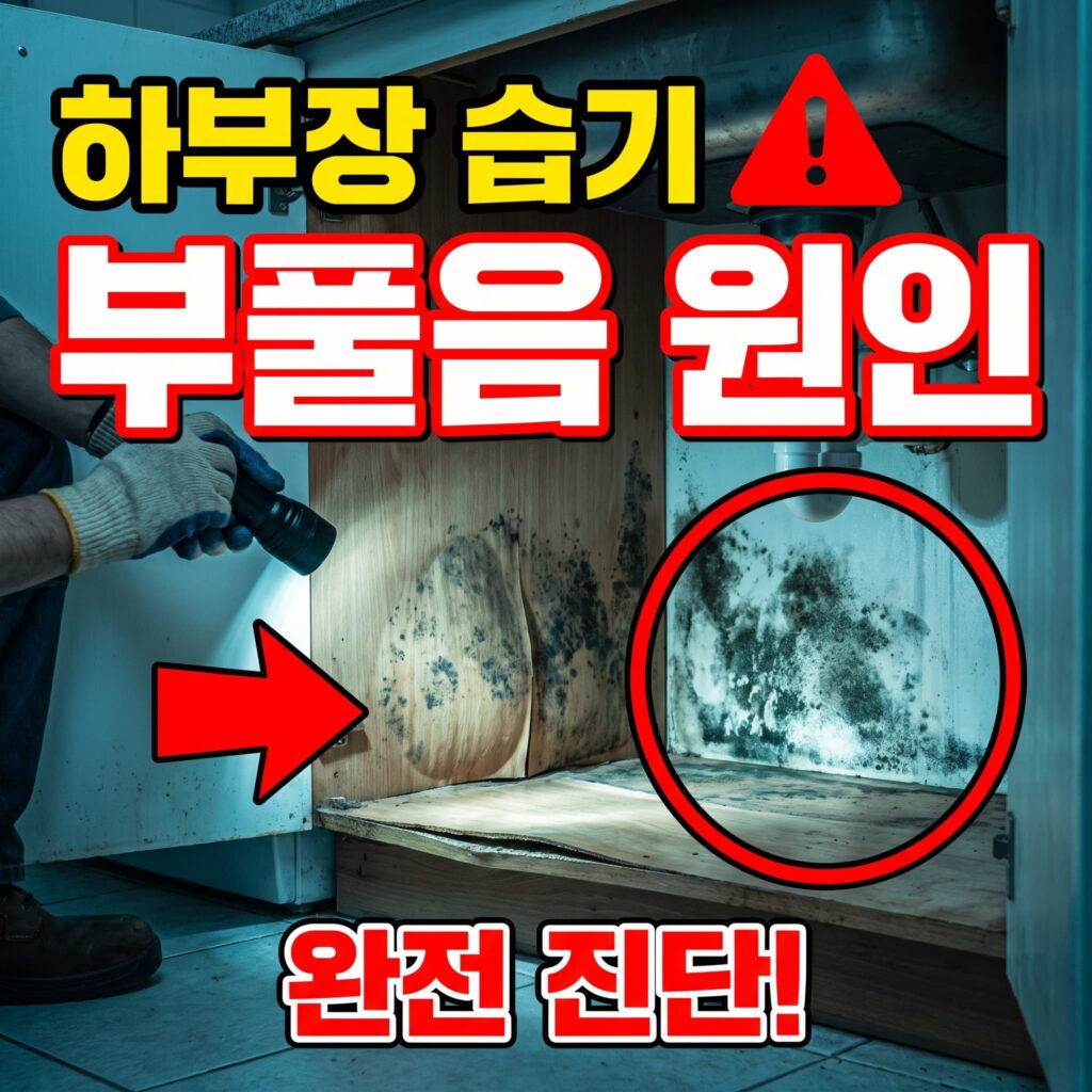 씽크 하부장 습기·부풀음 원인 진단