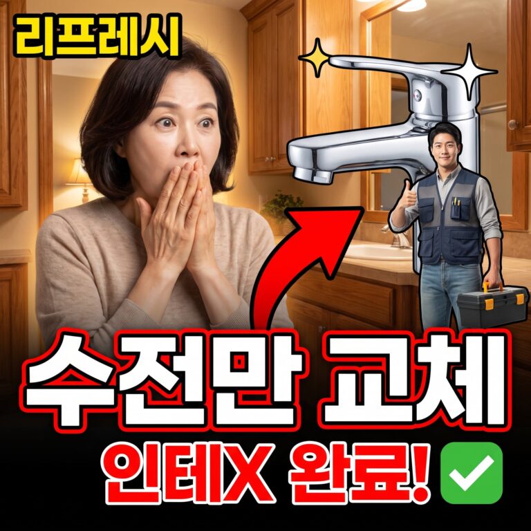 인테리어 없이 수전만 교체한 리프레시 사례