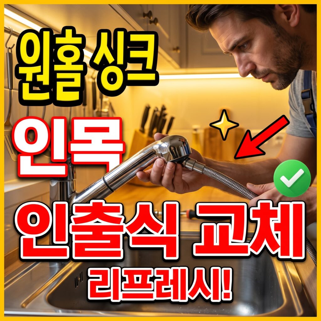 원홀 싱크대 인출식으로 리프레시 사례