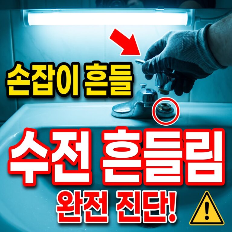 세면대 수전 손잡이 흔들림 진단