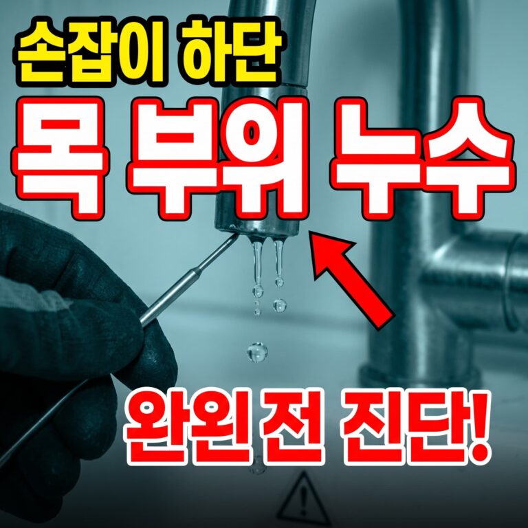 목 부위·손잡이 하단 누수 원인 진단