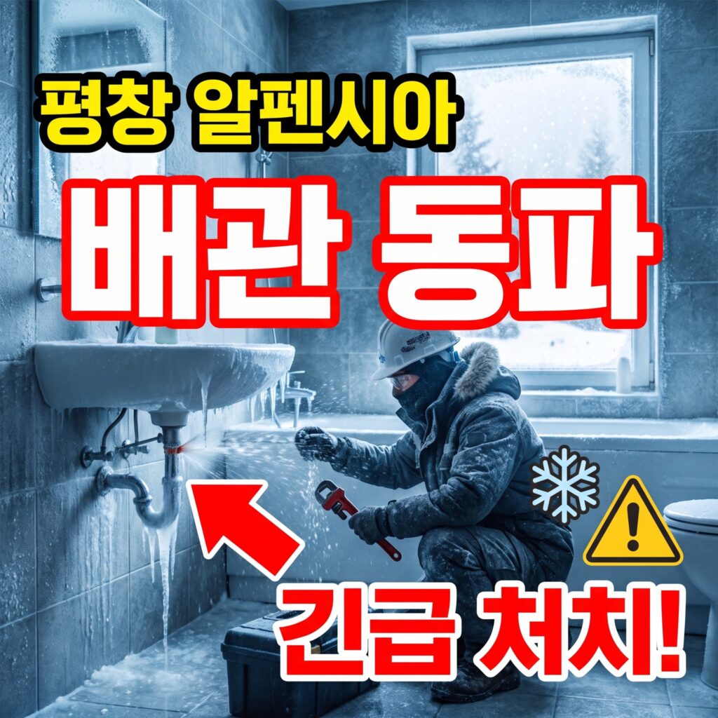 강원 평창 알펜시아 리조트 객실 화장실 배관 동파 긴급 처치 후기