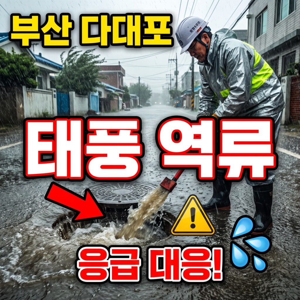 부산 사하구 다대포 저지대 다세대 태풍 하수구 역류 응급 대응 후기