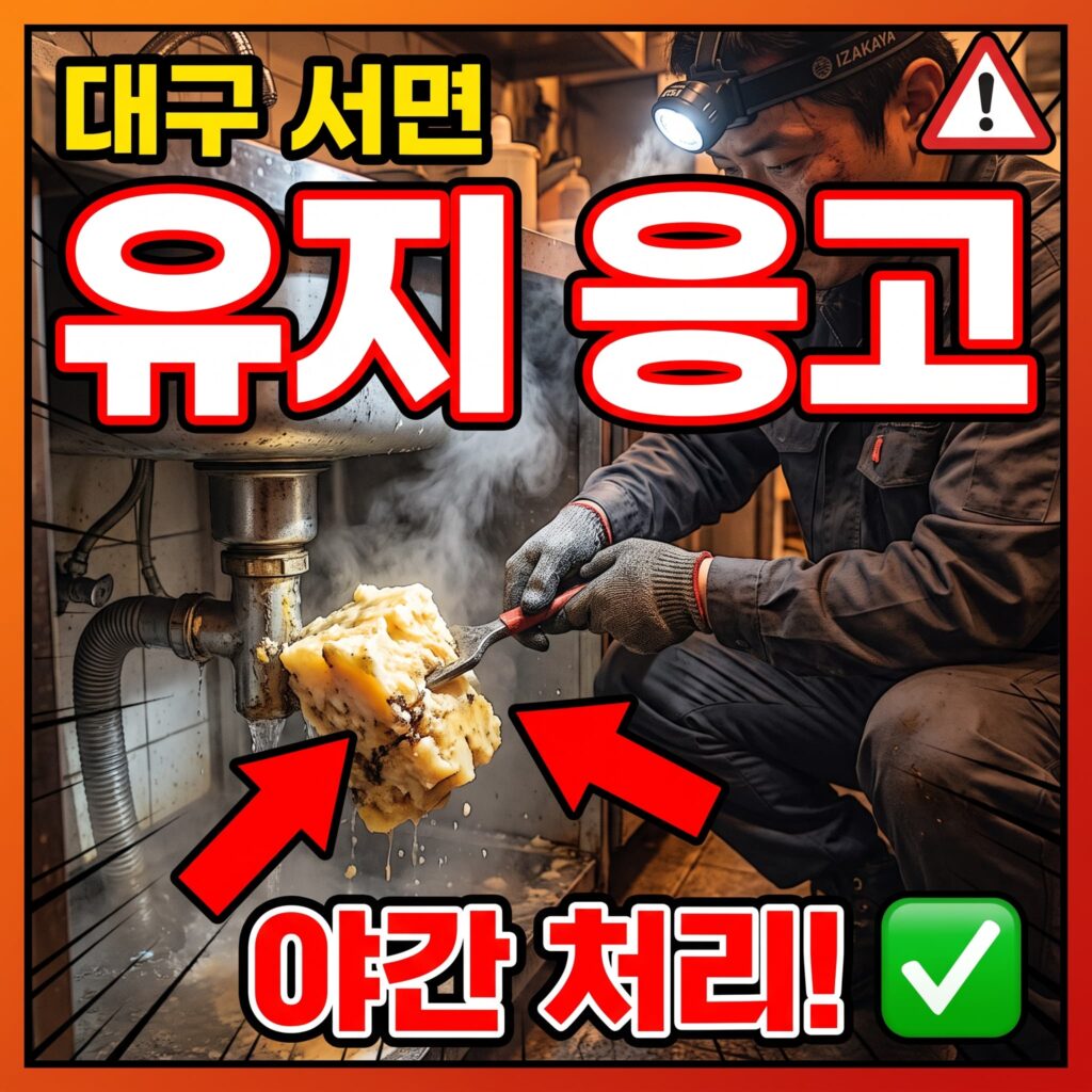 대구 서면 이자카야 주방 배수관 유지 응고 야간 처리 사례