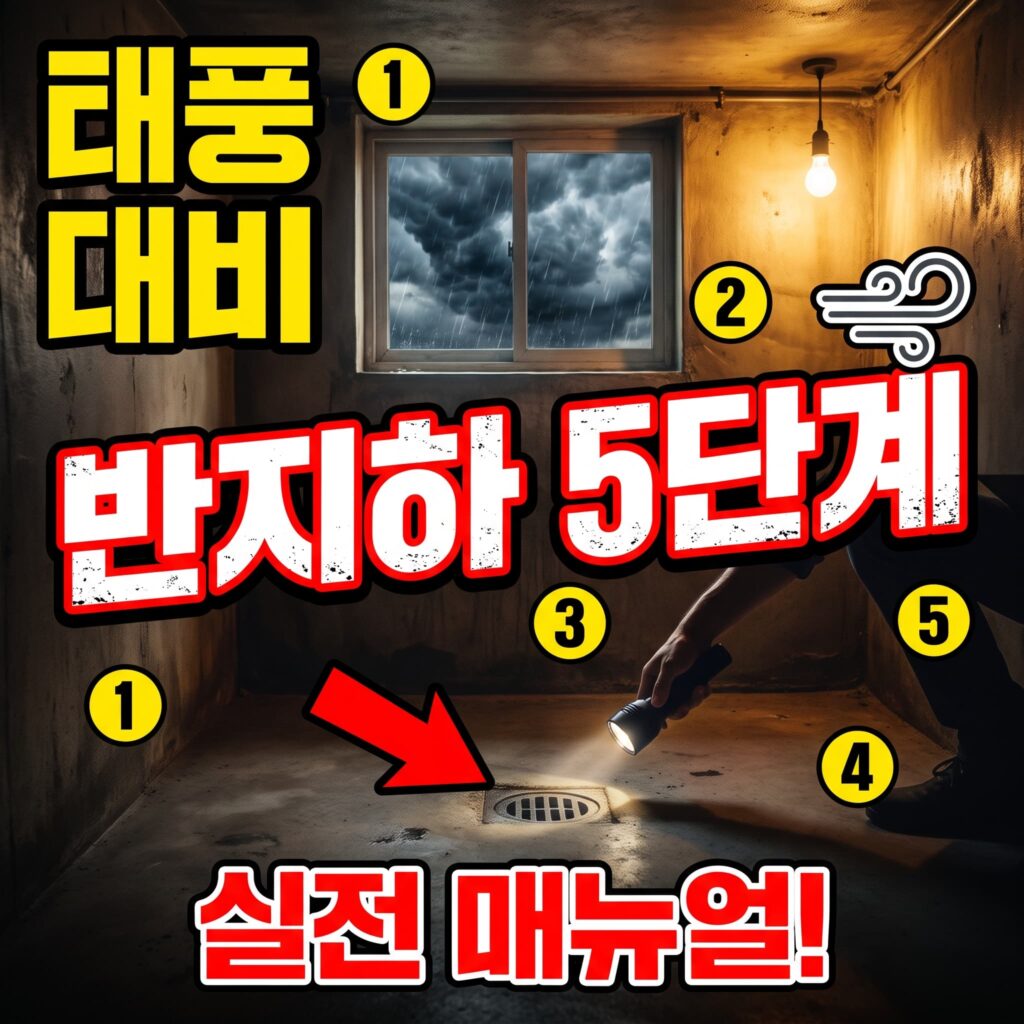 저지대·반지하 세대 태풍 대비 5단계 배수 점검 실전 매뉴얼