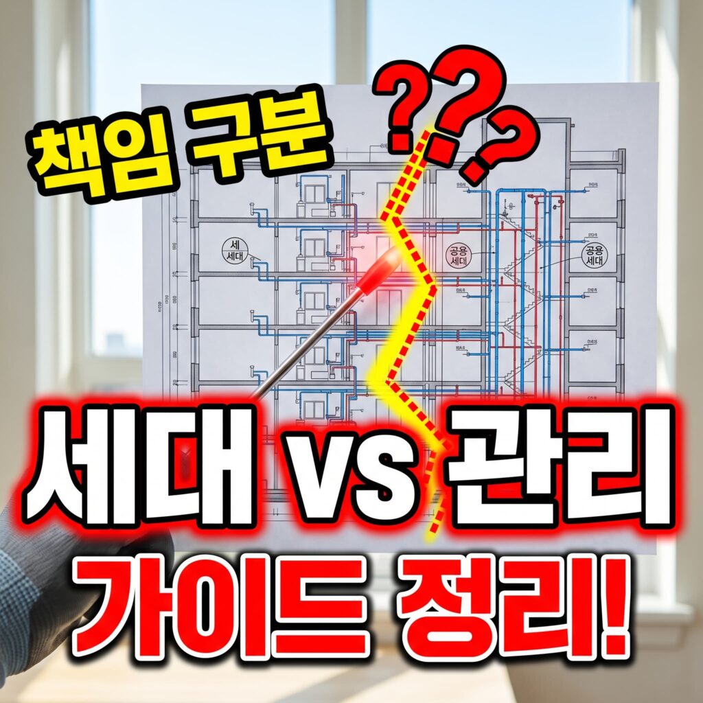 아파트 공용 배관 이슈 세대 vs 관리사무소 책임 구분 가이드