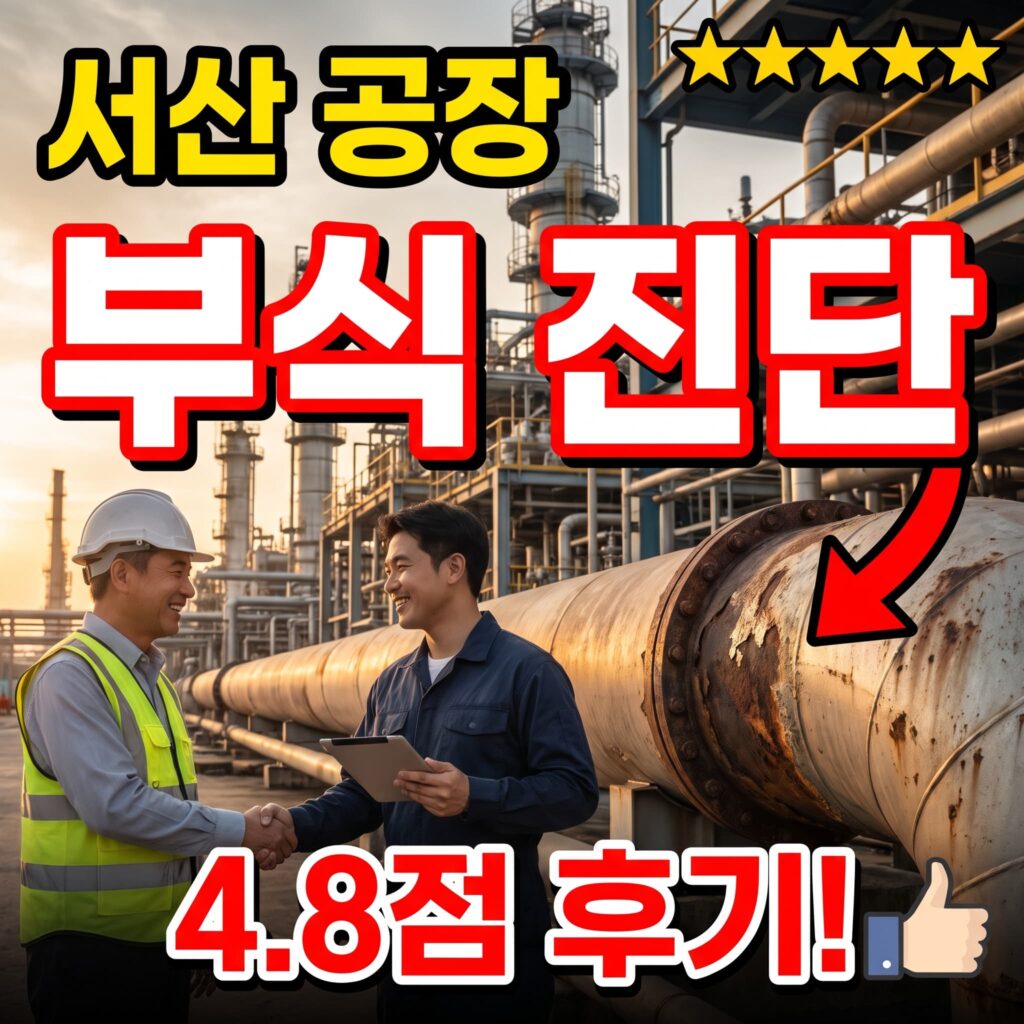 충남 서산 대산 석유화학단지 공장 배수관 부식 진단 후기 4.8점