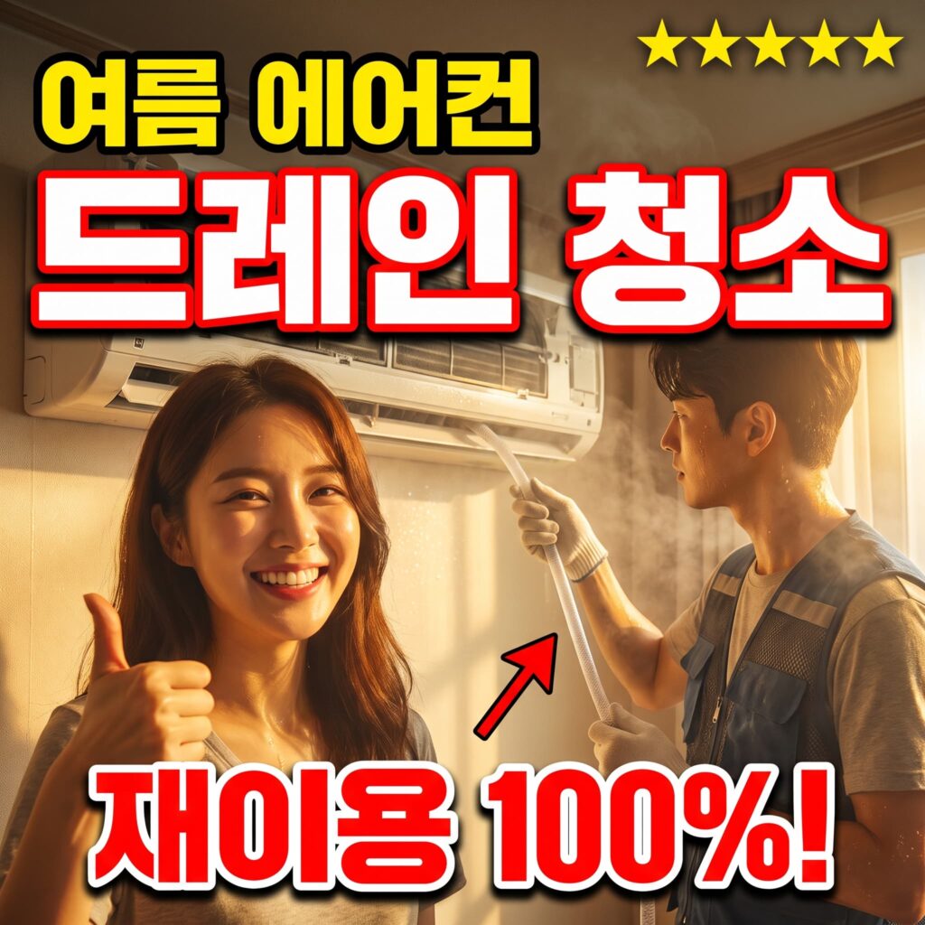 여름철 에어컨 드레인 응결수 청소 실전 후기, 도착과 시공 과정