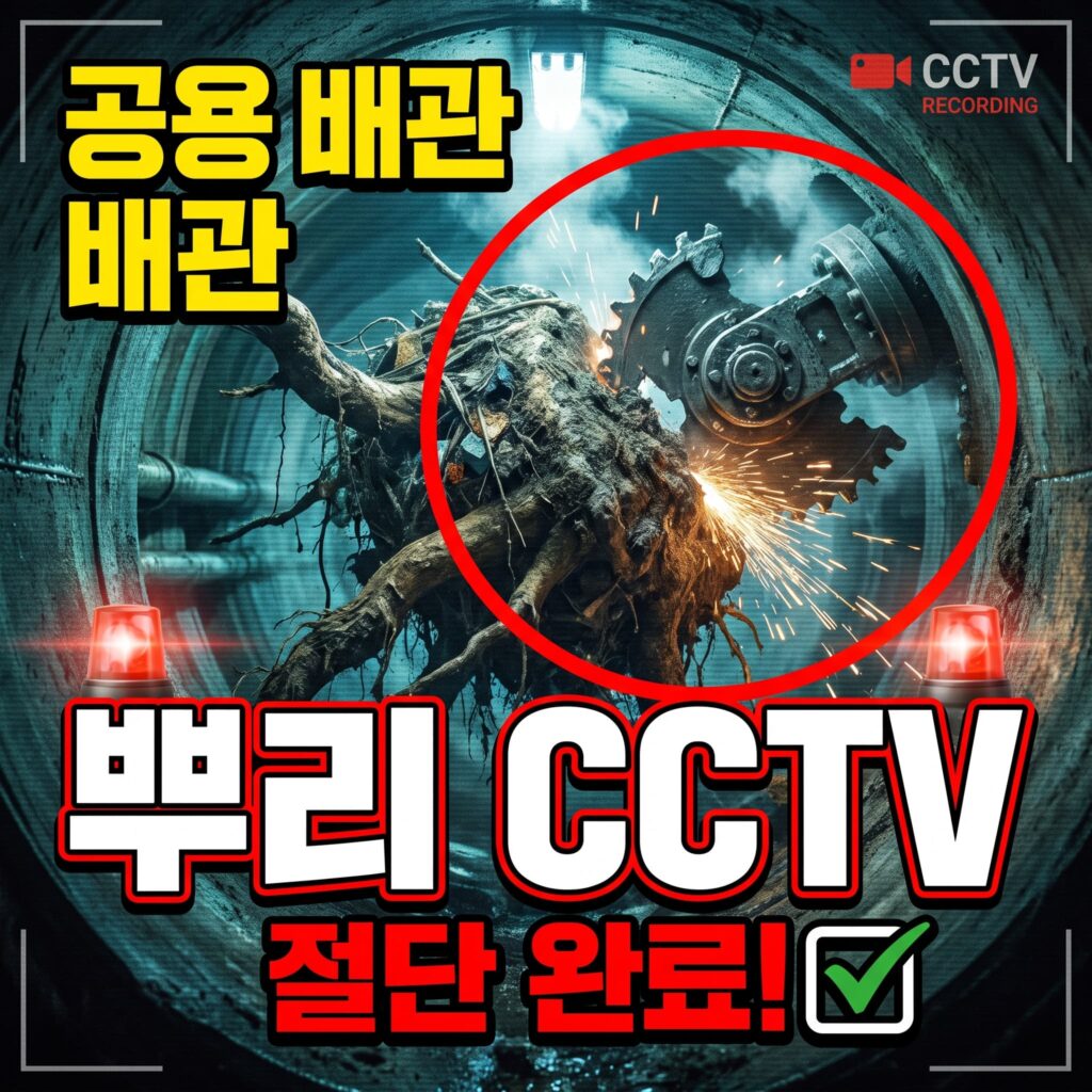 공용 배관 나무뿌리 침투 CCTV 진단 후 절단 실전 사례 정리