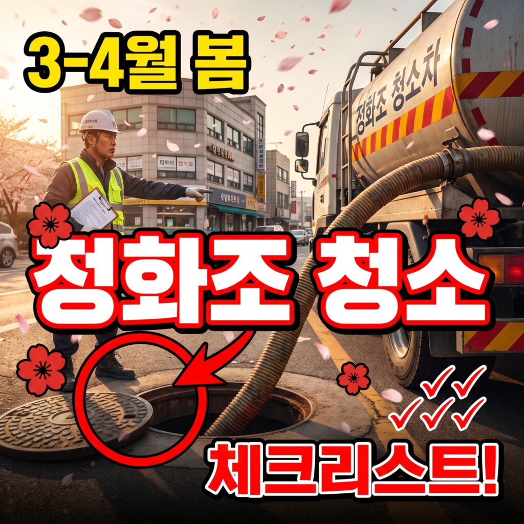 3-4월 상가 정화조 청소 사이클 관리 매뉴얼 — 봄철 성수기 진입 전 체크리스트