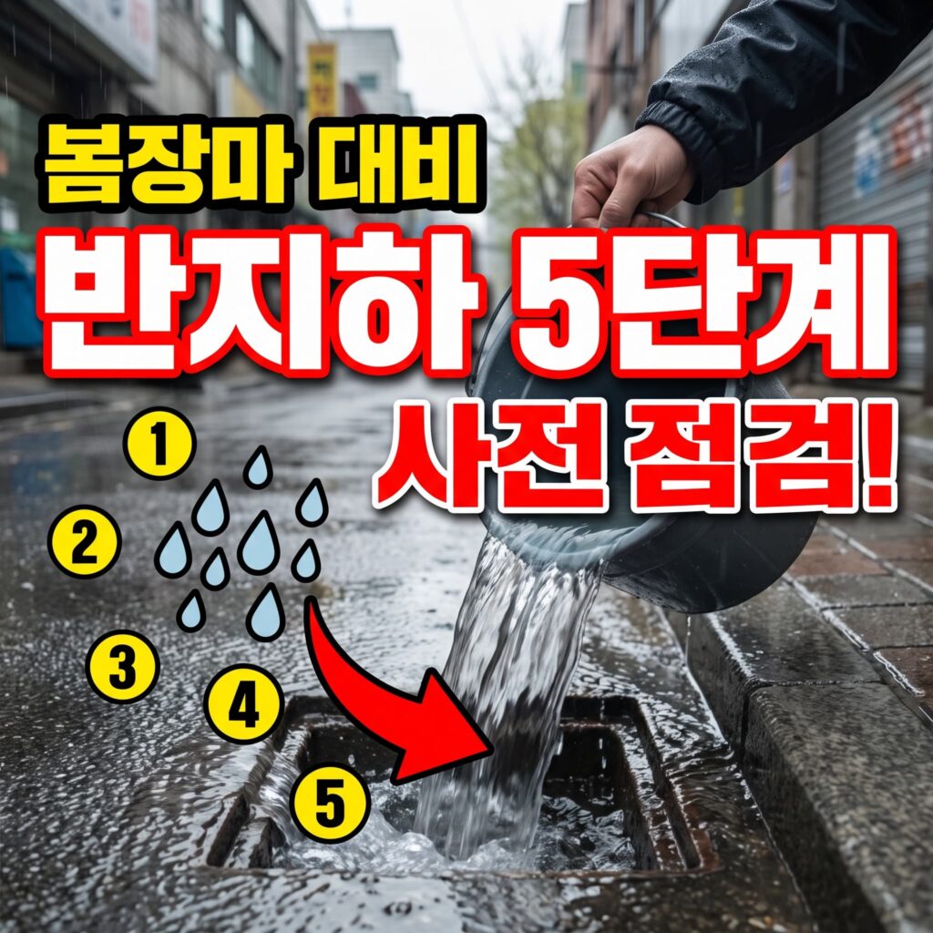 봄장마 대비 저지대 반지하·상가 배수 사전 점검 5단계 매뉴얼