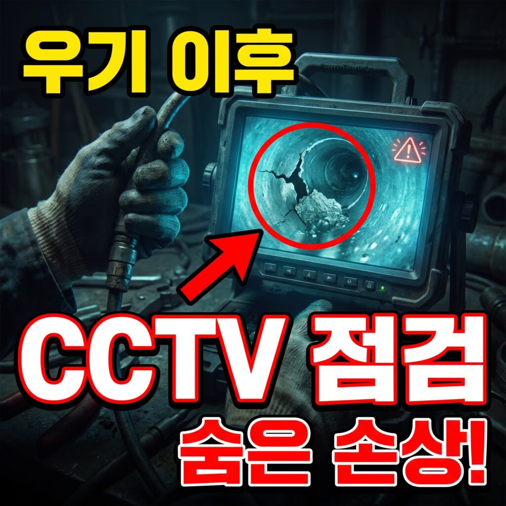 태풍 통과 후 배관 CCTV 점검 실전 매뉴얼 — 우기 이후 숨은 손상·이물 진단