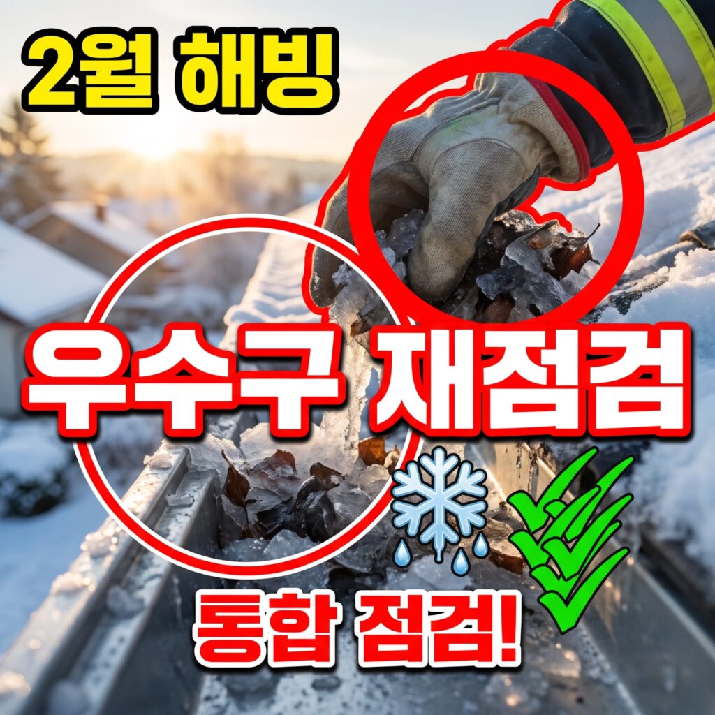 2월 눈 녹은 후 지붕 우수구 재점검 매뉴얼 — 겨울 잔재·이물·손상 통합 점검