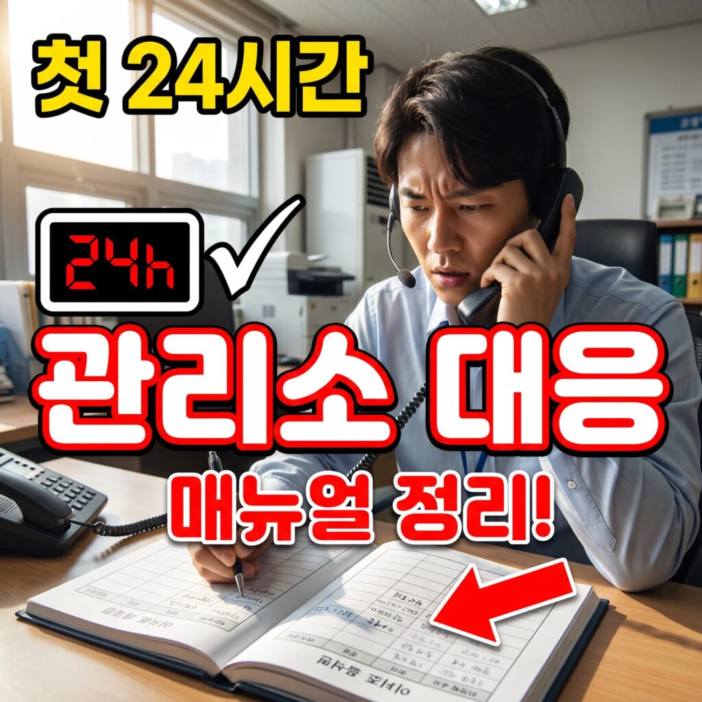 아파트 관리사무소가 세대 배관 신고 접수 시 첫 24시간 대응 매뉴얼 정리