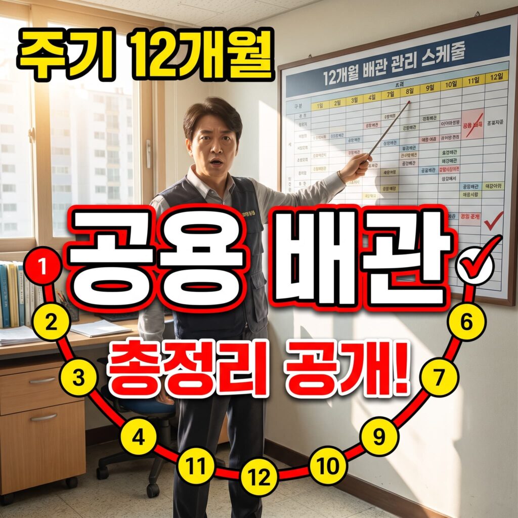 아파트 공용 배관 정기 유지관리 12개월 사이클 총정리 관리소 실무판