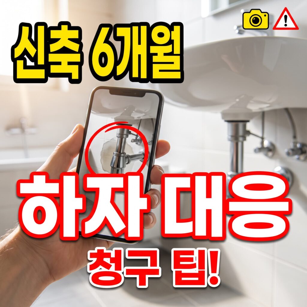 신축 원룸 초기 6개월 배관 하자 대응 팁 시공사 하자보수 청구