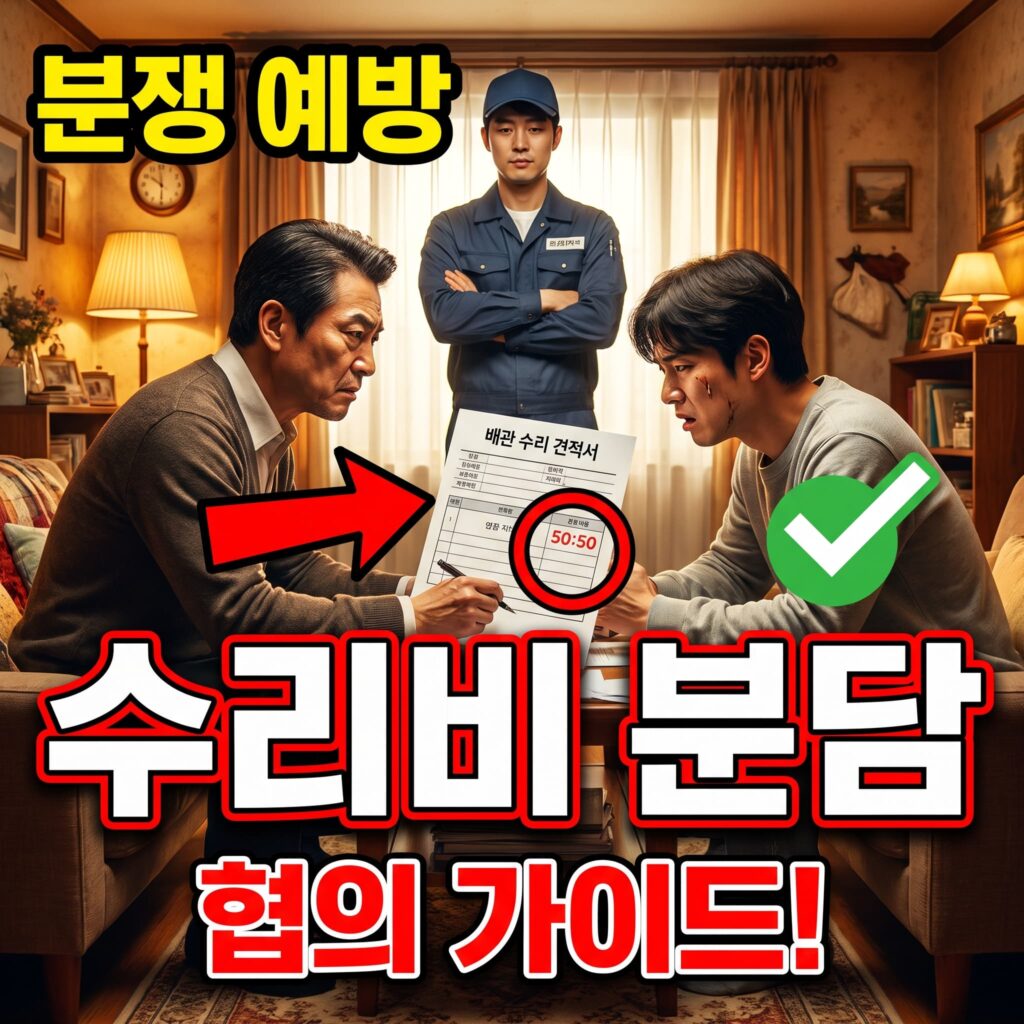 세입자와의 배관 수리비 분담 실전 협의 가이드 분쟁 최소화