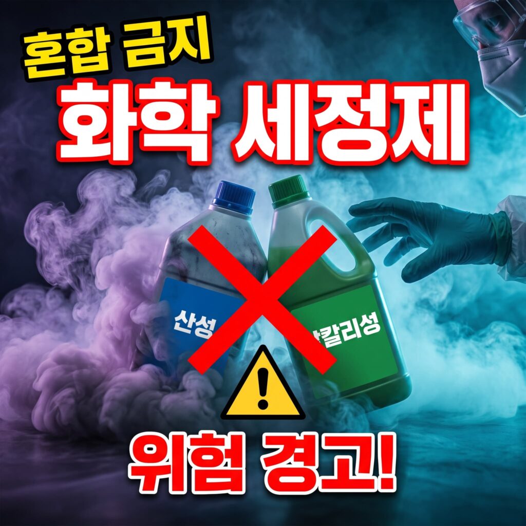 화학 세정제 사용법과 위험 경고 가이드 산성·알칼리성 혼합 금지