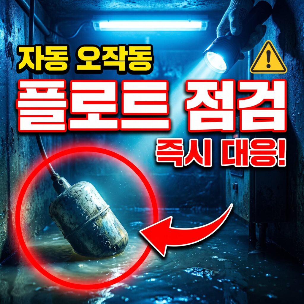 지하 배수 펌프 자동 운전 오작동 신호와 플로트·컨트롤러 점검