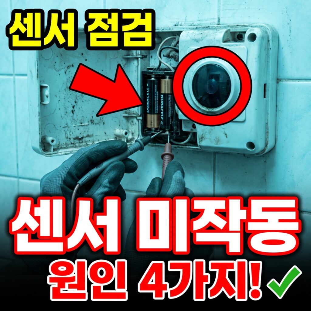 소변기 자동센서 오작동·미작동 원인 4가지와 배터리·거리 점검