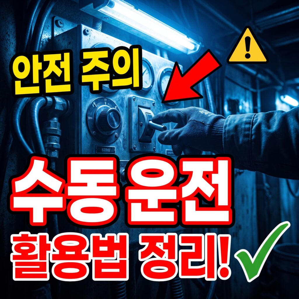 지하 배수 펌프 수동 운전 상황별 활용법과 안전 주의 사항
