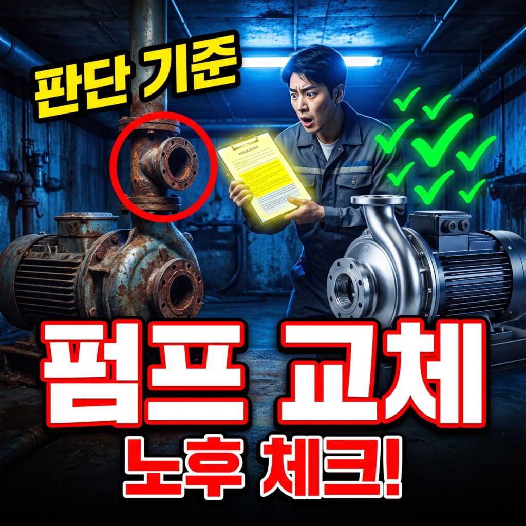 지하 배수 펌프 교체 견적 판단 기준과 노후 신호 체크리스트