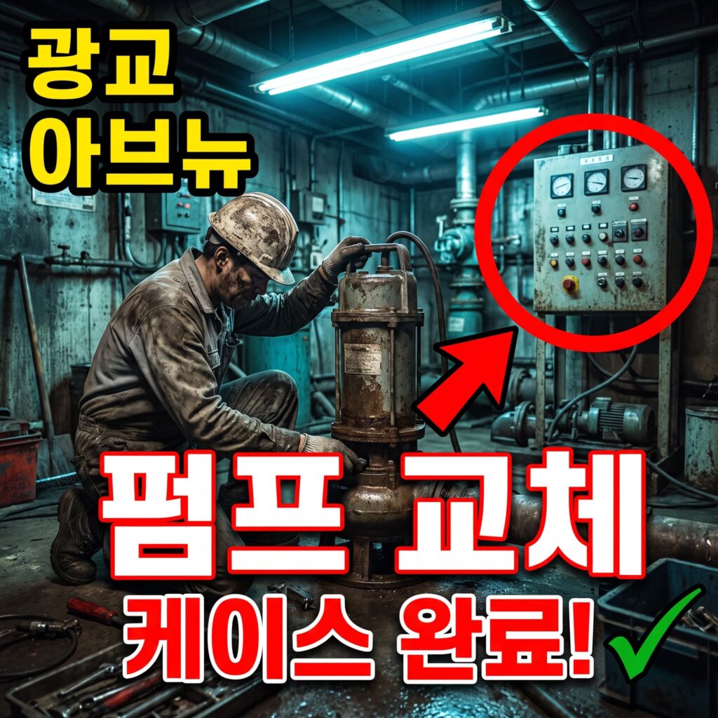 경기 광교 아브뉴프랑 상가 지하 오수펌프 노후 교체 케이스